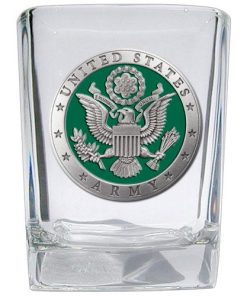 1.5 ounce shot glass with Army Emblem