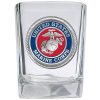 heritage pewter metalworks US Marines Corps square Shot glass 1.5 ounces