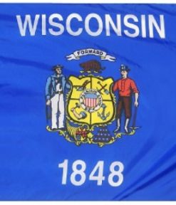 3x5 Foot Wisconsin State Nylon Outdoor Flag