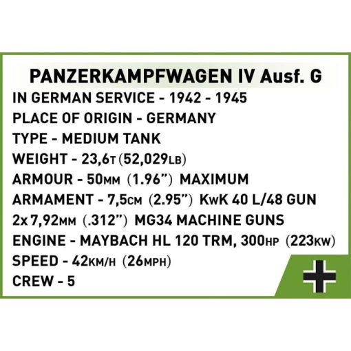 Panzerkampfwagen IV Ausf G specs