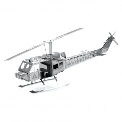 Image of the Metal Earth Huey Helicopter 3D Model Kit fully assembled