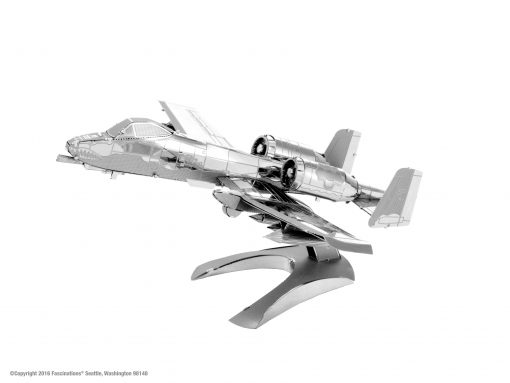 Image of the Metal Earth A-10 Thunderbolt II "warthog" 3D Model Kit fully assembled