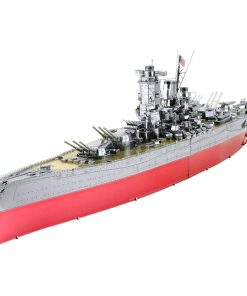 Image of the Metal Earth Premium series Yamato Battleship fully assembled