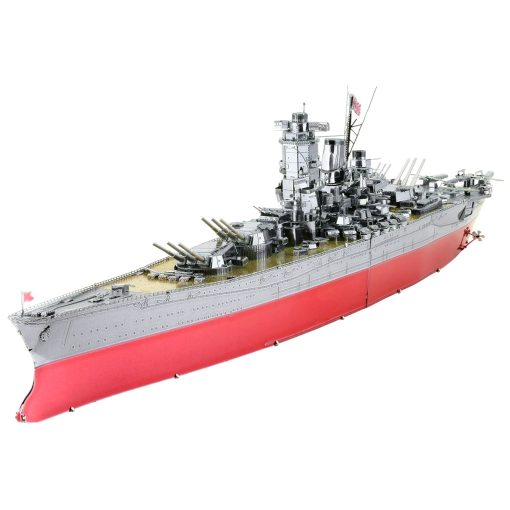 Image of the Metal Earth Premium series Yamato Battleship fully assembled