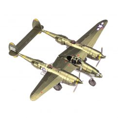 Image of the Metal Earth P-38 Lightning 3D Model Kit Premium Series Fully Assembled