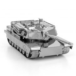 image of the metal earth M1 Abrams Tank 3D Model Kit Fully assembled - color - silver