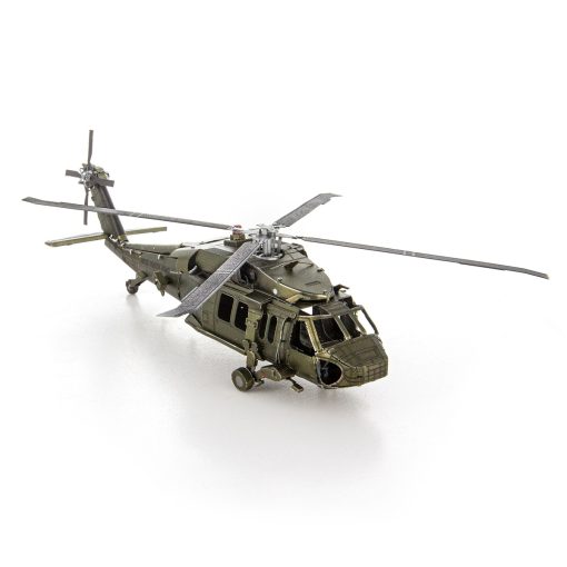 Image of the Metal Earth Black Hawk Helicopter 3D Model Kit fully assembled