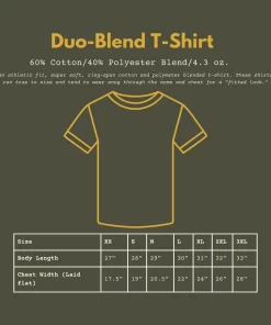 sizing chart for civvie supply shirts