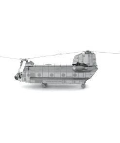 image of a fully assembled Metal Earth CH-47 Chinook Helicopter Metal Earth 3D Model Kit