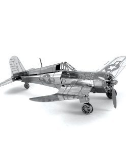 Image of the F4U Corsair Metal Earth Steel Model completely assembled