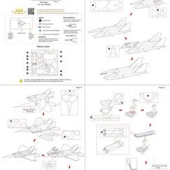 Example of the instruction guide included with the Metal Earth F-22 Raptor 3D model kit