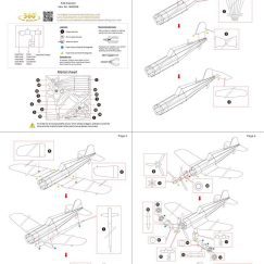 illustrated paper guide with instructions on how to assemble the Metal Earth F4U Corsair 3D Model Kit
