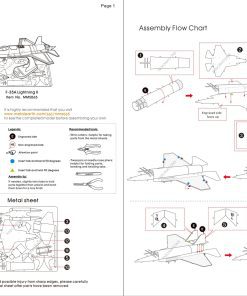 image showing the beginning of the paper instruction guide included with the f35 lighting metal earth 3d model kit