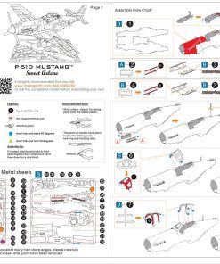 preview of the paper guide used to build the metal earth p51d mustang sweet Arlene Plane