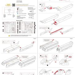 image of an example guide with images and instructions on how to assemble the CH-47 Chinook Helicopter Metal Earth 3D Model Kit