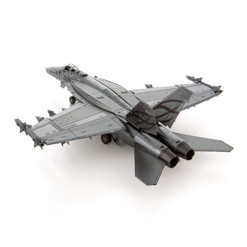 Metal Earth F/A 18 Super Hornet - example image of the product fully assembled - view is from the back