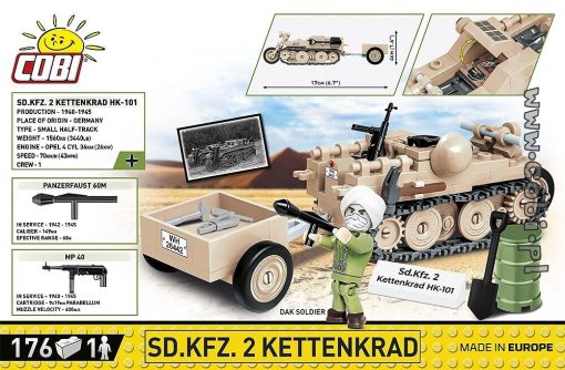 COBI 2401 Sd.Kfz.2 Kettenkrad - back of box