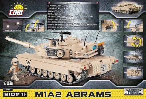 COBI M1A2 Abrams Tank - back of the package box