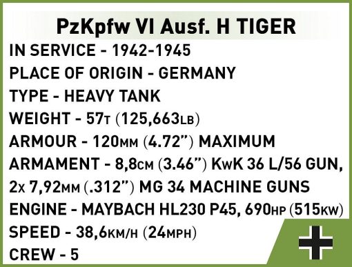 PzKpfw VI Tiger "131" specs