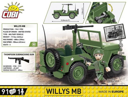 COBI 2399 Willys MB - back of the box