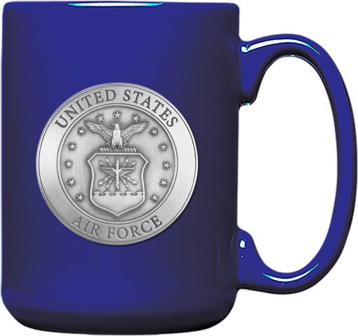 Air force mug in blue, 15 ounces