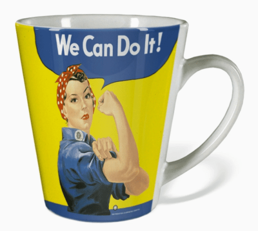 We Can Do It! Rosie the Riveter Coffee Latte 12 ounce ceramic mug