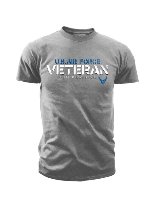 Proud Air Force Veteran T-Shirt in Grey