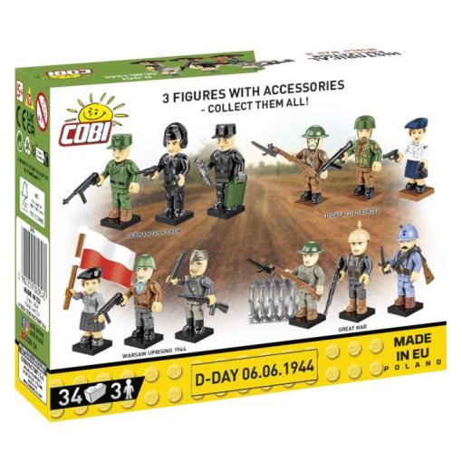 This is the back of the box for the D-Day figurines set. It shows 4 of the other figurine set options that are available through COBI