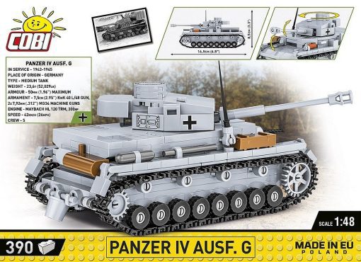 Panzer IV Ausft G Grey mini tank back of box