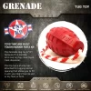 Large Red Grenade chew and tug toy for small to medium sized dogs