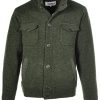 Schott Wool Blend Military Sweater Jacket Style 2144 in Color Moss