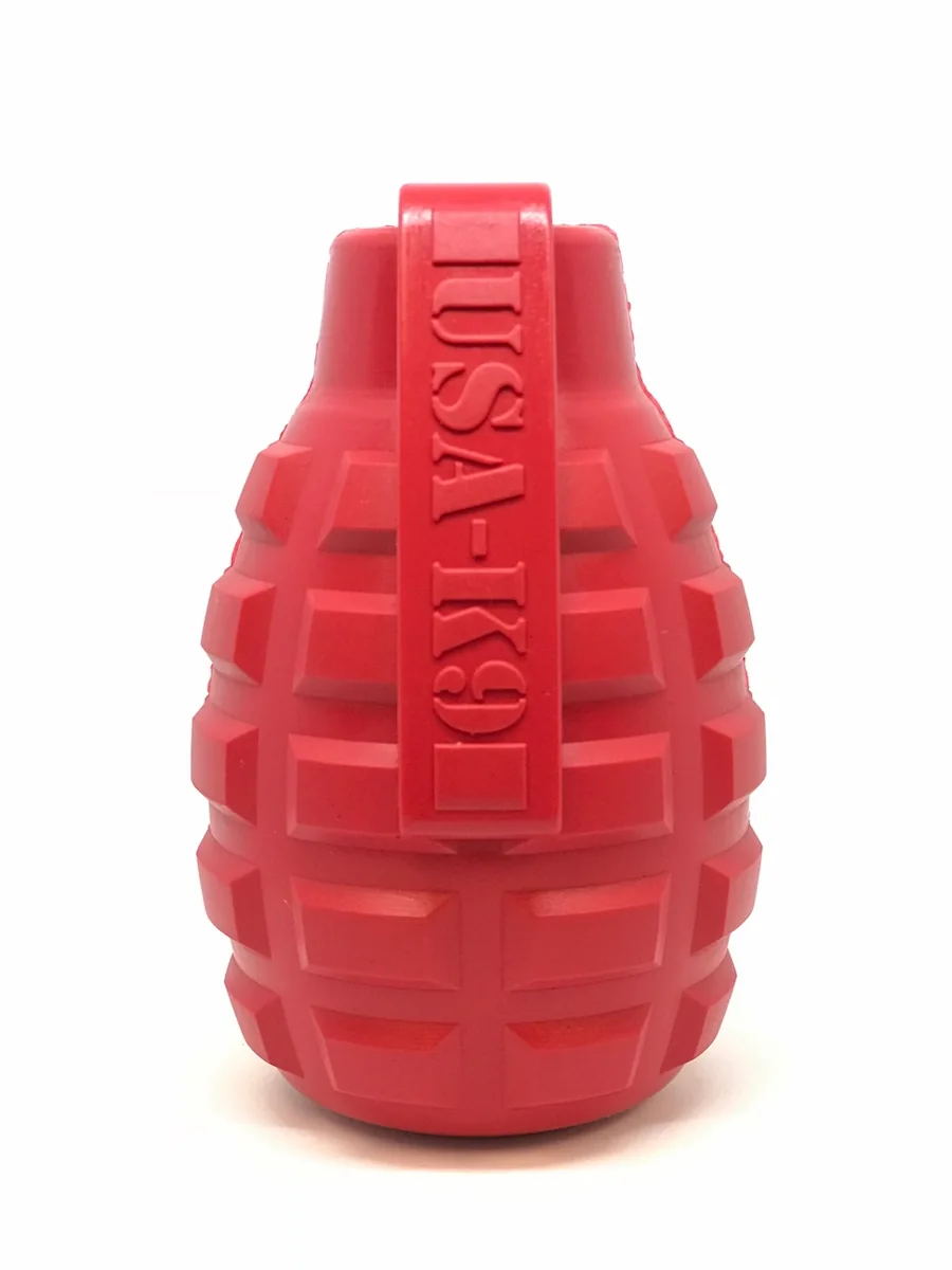 Red K9 Grenade Chew Toy - Large