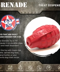 Red K9 Grenade Chew Toy - Large - Image 2