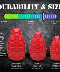 Red K9 Grenade Chew Toy - Large - Image 3