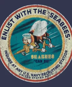 Back of the Navy Seabees T-Shirt Close Up