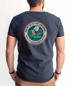 Back of the Navy Seabees T-Shirt on a male model