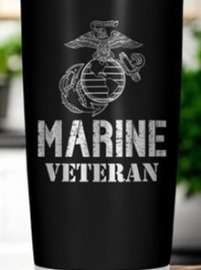 20 Oz Travel Mug - US Marine Veteran