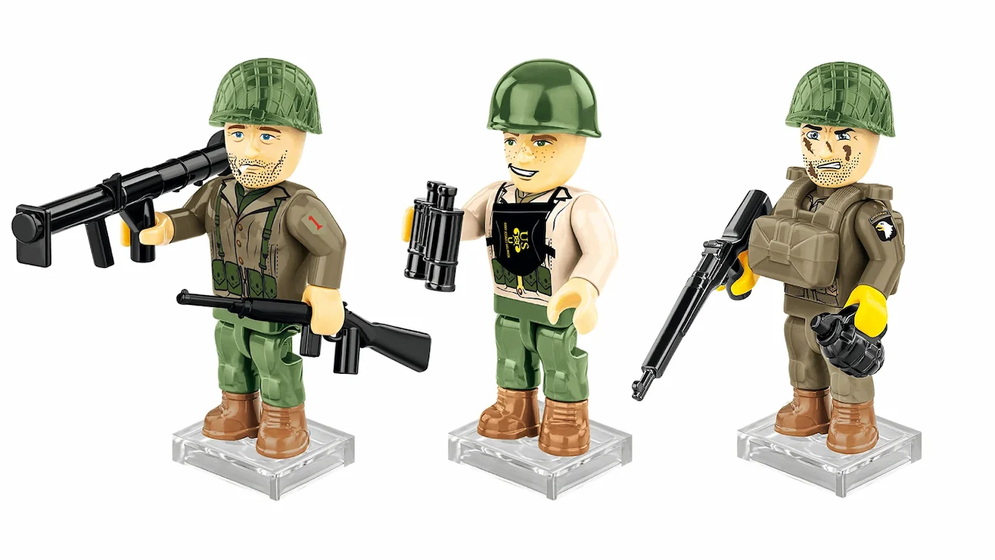 COBI D-Day | 3 US Soldier Figures #2058A - Image 3