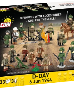 Alternative view of COBI D-Day | 3 US Soldier Figures #2058A