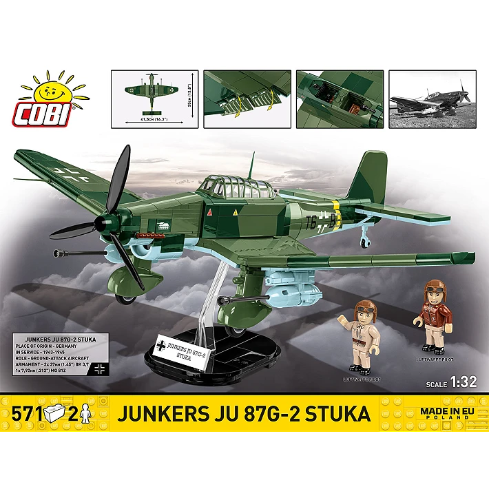 COBI Junkers Ju-87G-2 Stuka #5767 Block Set - Image 2
