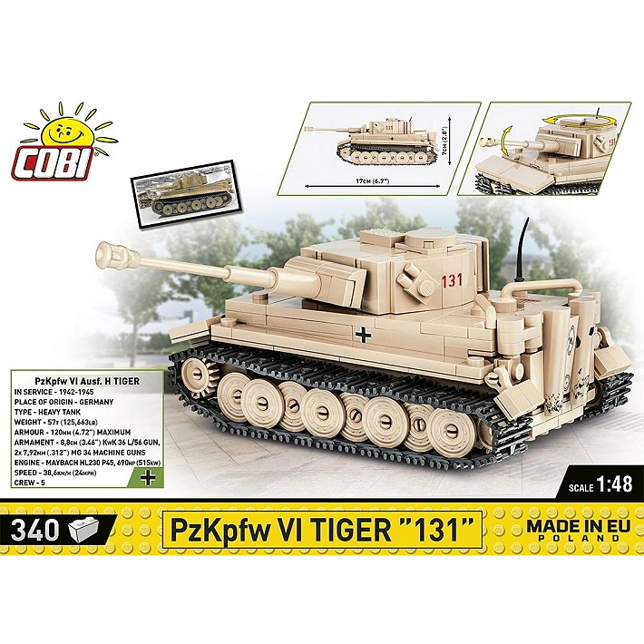 COBI PzKpfw VI Tiger "131" #2710 Block Set - Image 2