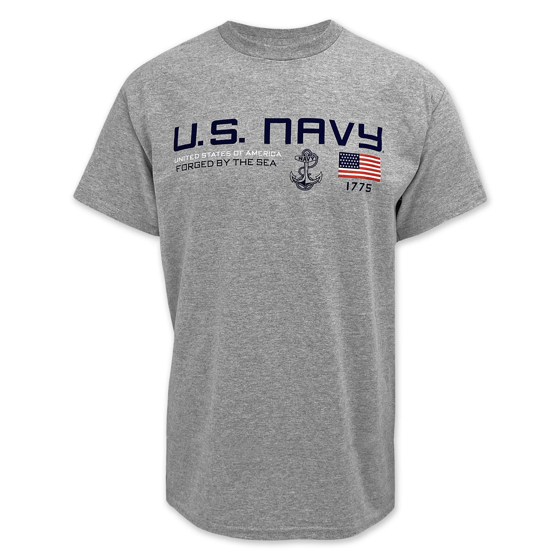 U.S. Navy Flag Icon - Forged by the Sea T-Shirt