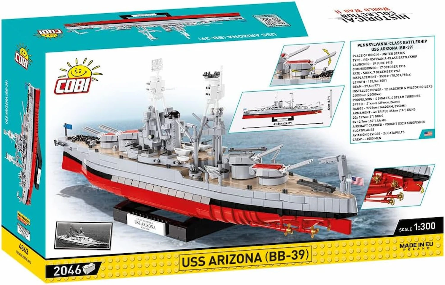 COBI USS Arizona #4843 Block Set - Image 2