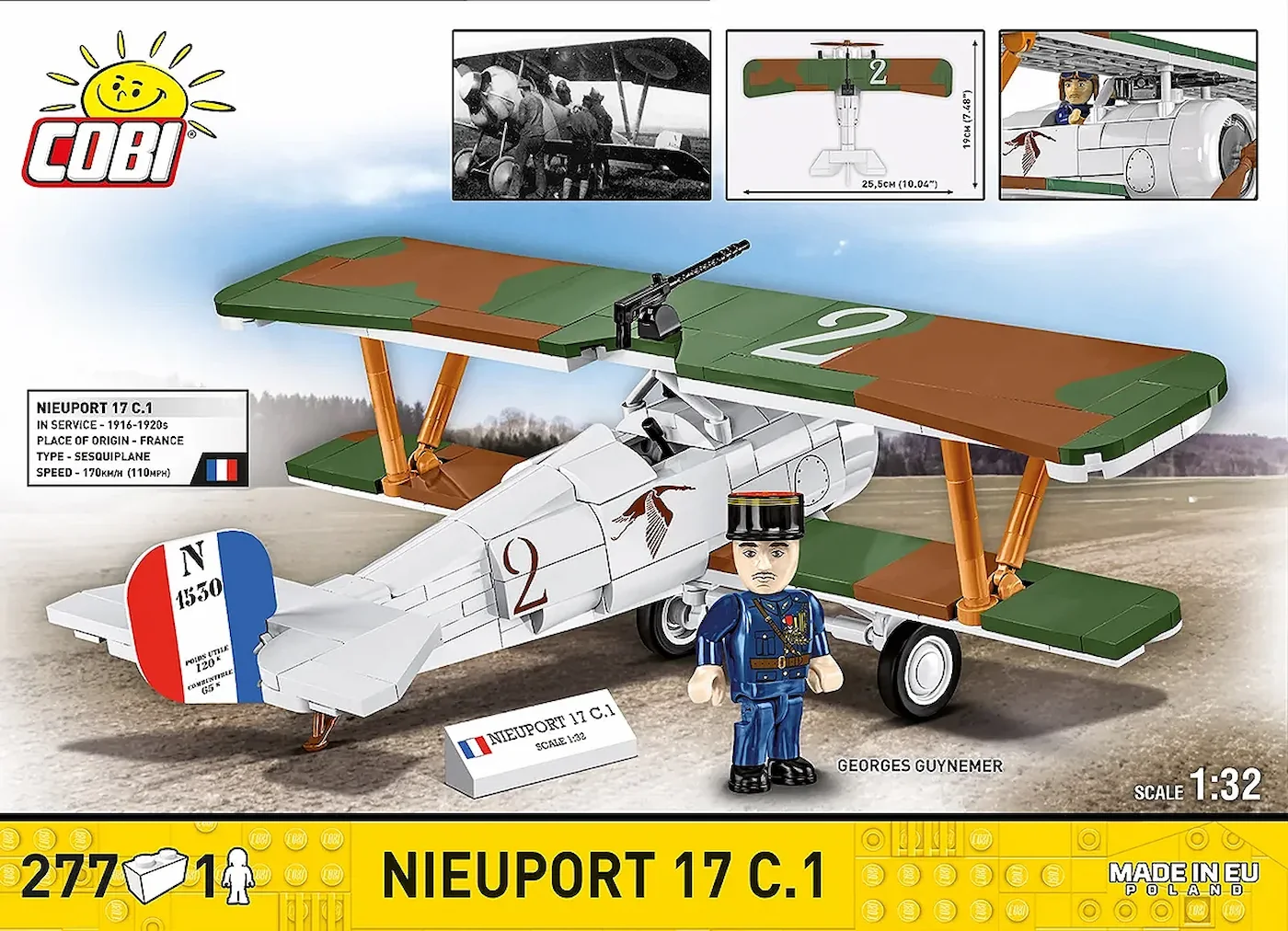 COBI Nieuport 17 C.1 Biplane #2997 Block Set - Image 2