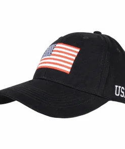 American Flag Embroidered Low-Profile Hat