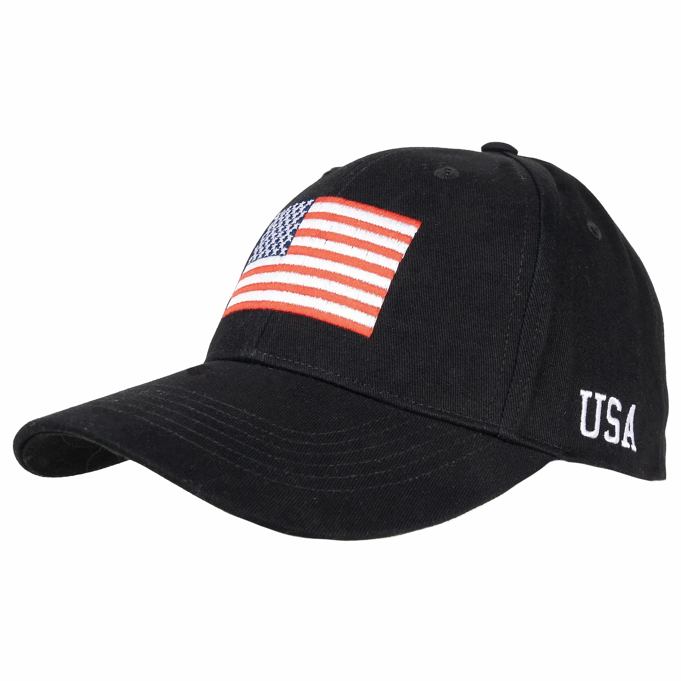 American Flag Embroidered Low-Profile Hat
