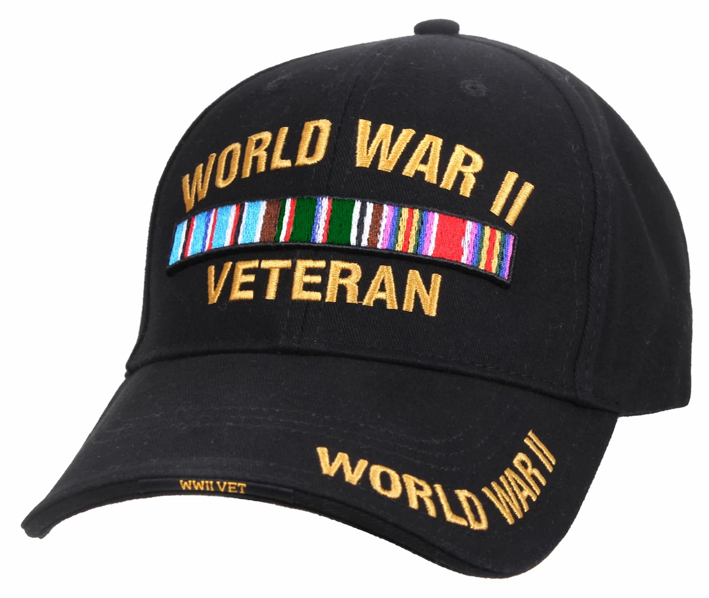 WWII Veteran Embroidered Low-Profile Hat