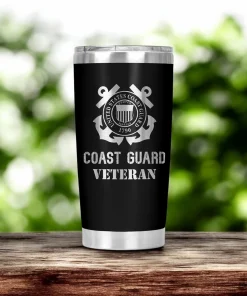Coast Guard Veteran Engraved Tumbler (20oz)