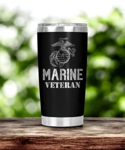Marine Corps Veteran Engraved Tumbler (20oz)