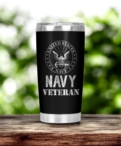 Navy Veteran Engraved Tumbler (20oz)